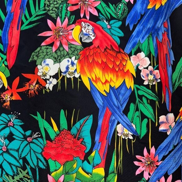 Men’s Vintage Original Hawaiian Shirt by Monticerutti Tropical Parrot Print sz M - Picture 5 of 11